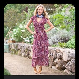 Sundance- Long Silk Paisley Dress